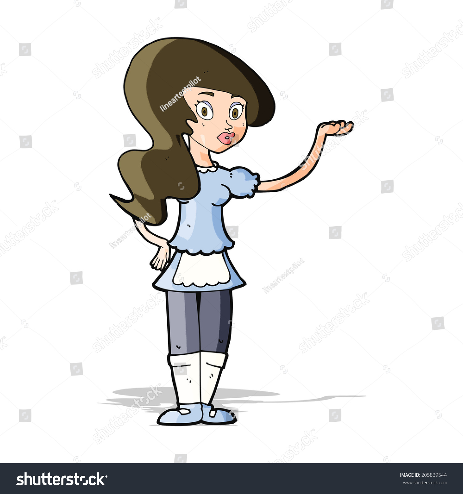 Cartoon Waitress Stock Illustration 205839544 - Shutterstock