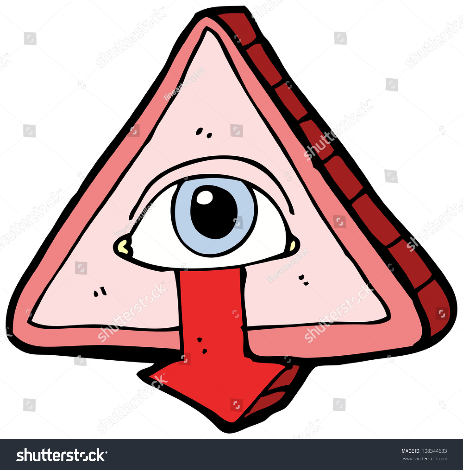 Cartoon Weird Eye Symbol Stock Photo 108344633 : Shutterstock