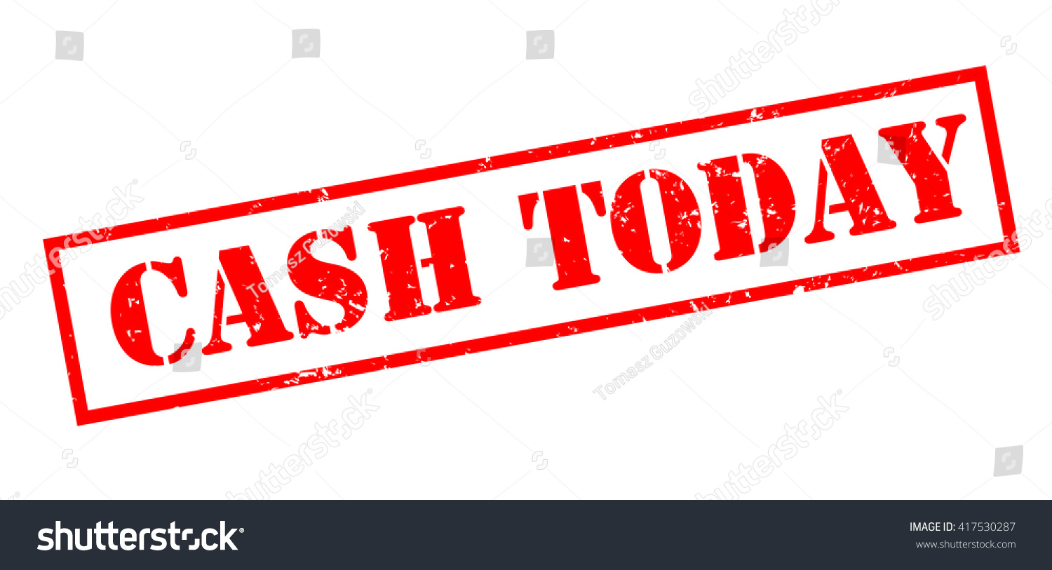 Cash Today Stamp Stock Illustration 417530287 - Shutterstock