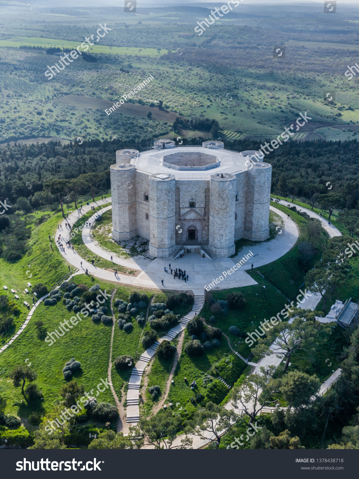 Castel Del Monte Puglia Italy Aerial Stock Photo Edit Now