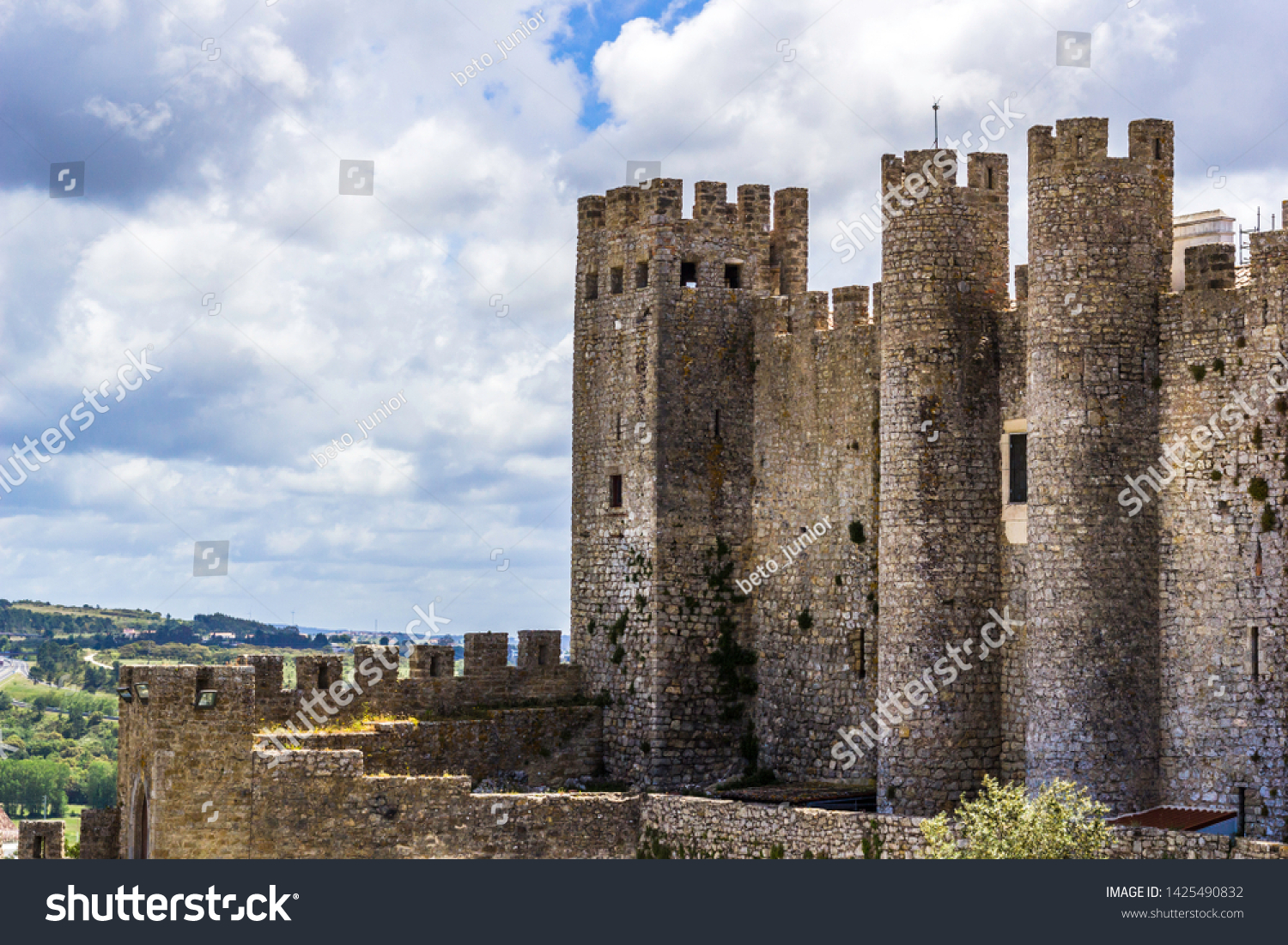 Castle Obidos Portugal Obidos Famous Tourist Stock Photo Edit Now