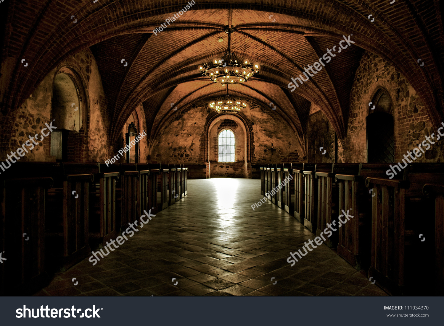 Castle Room Authentic Medieval Interior Gothic Stock Photo