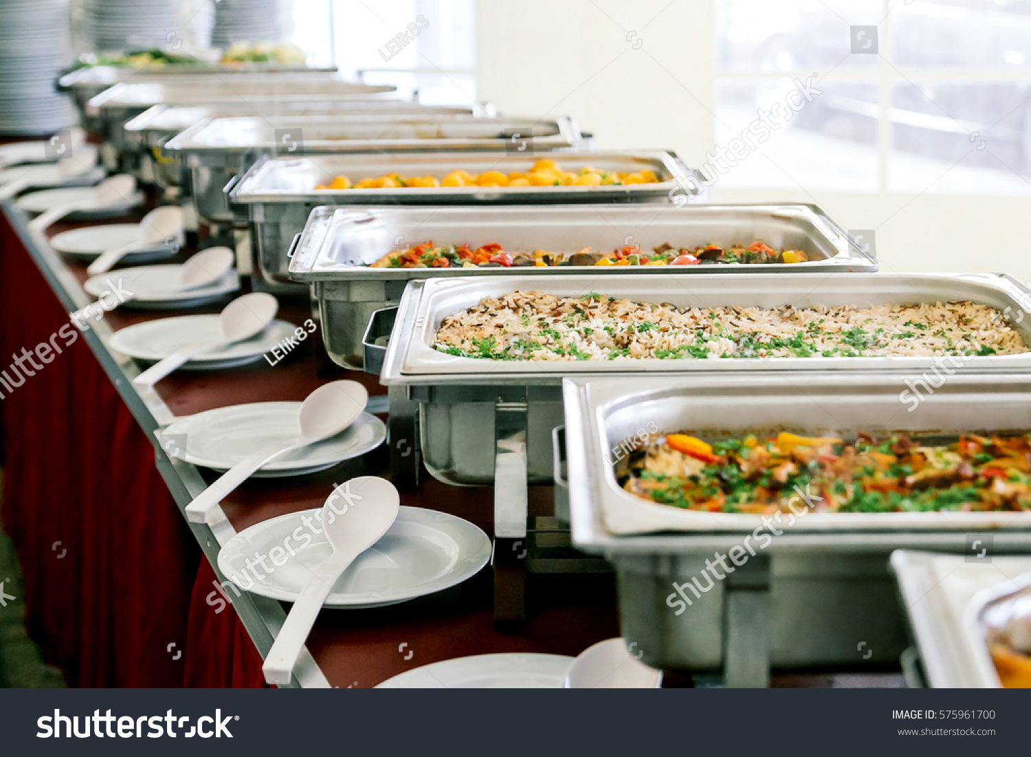 Catering Wedding Buffet Food Table Stock Photo Edit Now 575961700