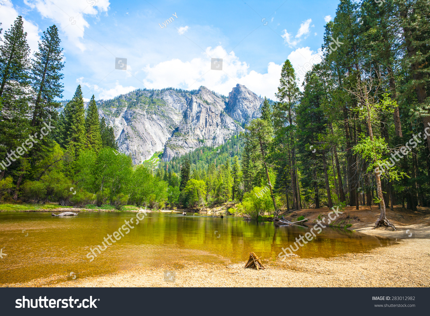 Cathedral Beach Yosemite National Park California Stock Photo Edit Now