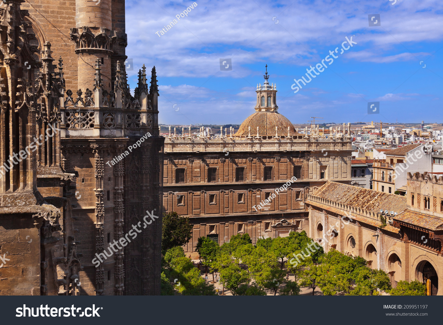 Cathedral La Giralda Sevilla Spain Architecture Stock ...