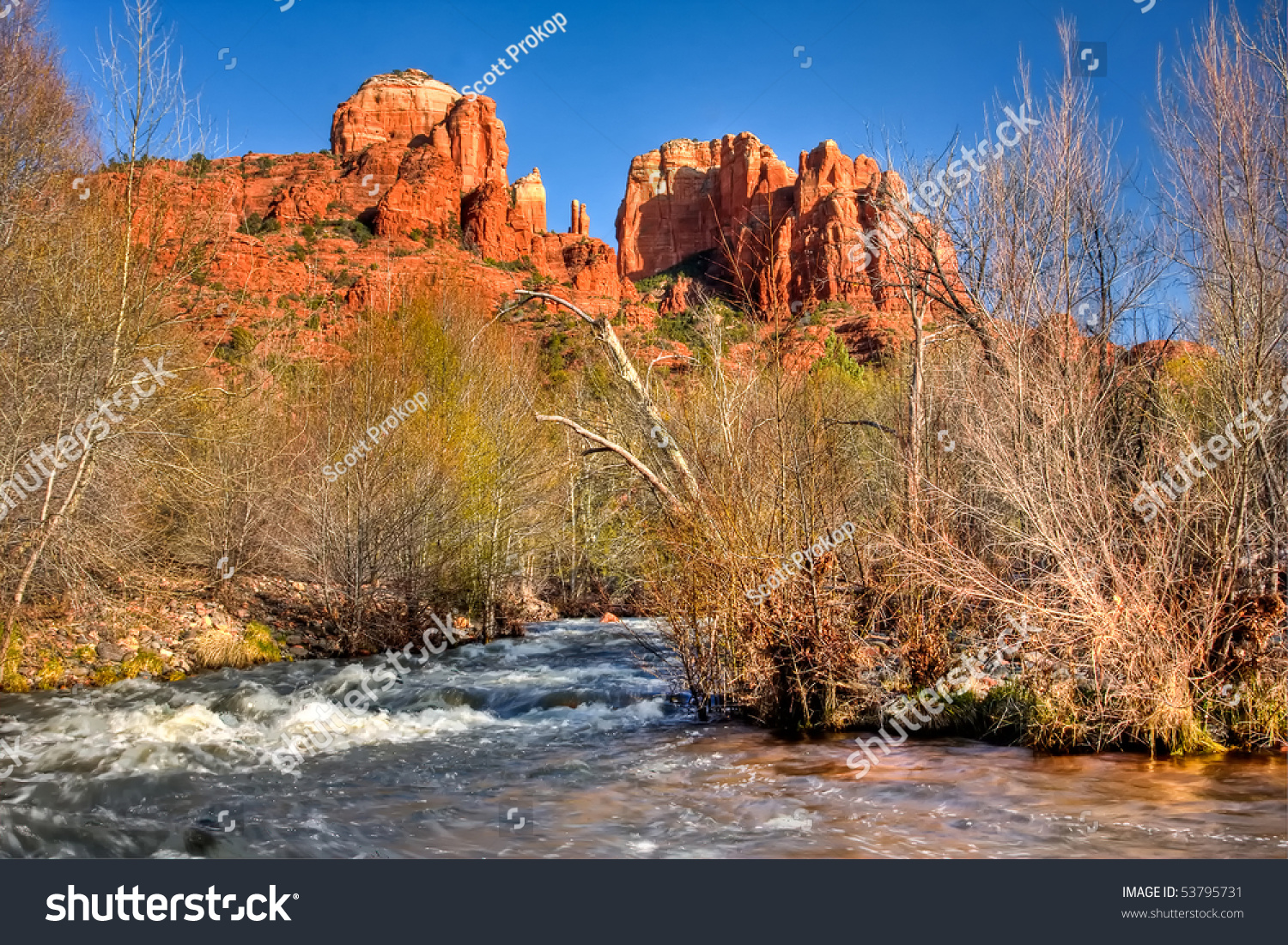 Cathedral Rock And Oak Creek, In The Coconino National Forest, Near ...