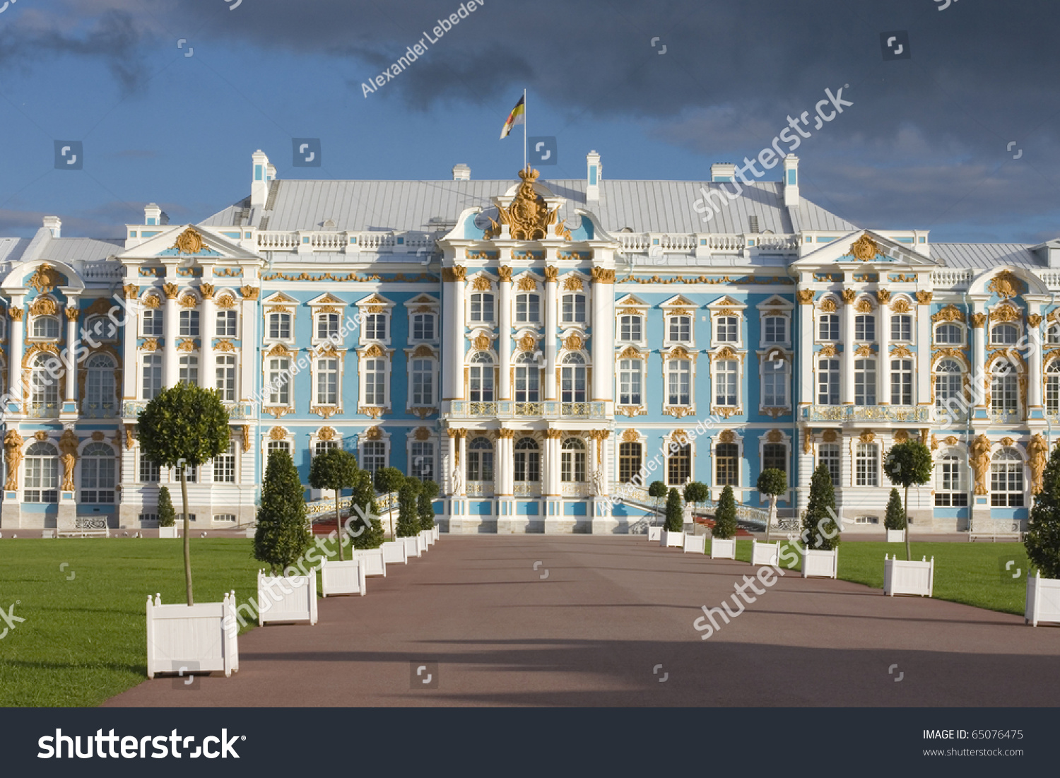 Catherine Palace In Tsarskoe Selo, Russia. Summer Residence Of Russian ...