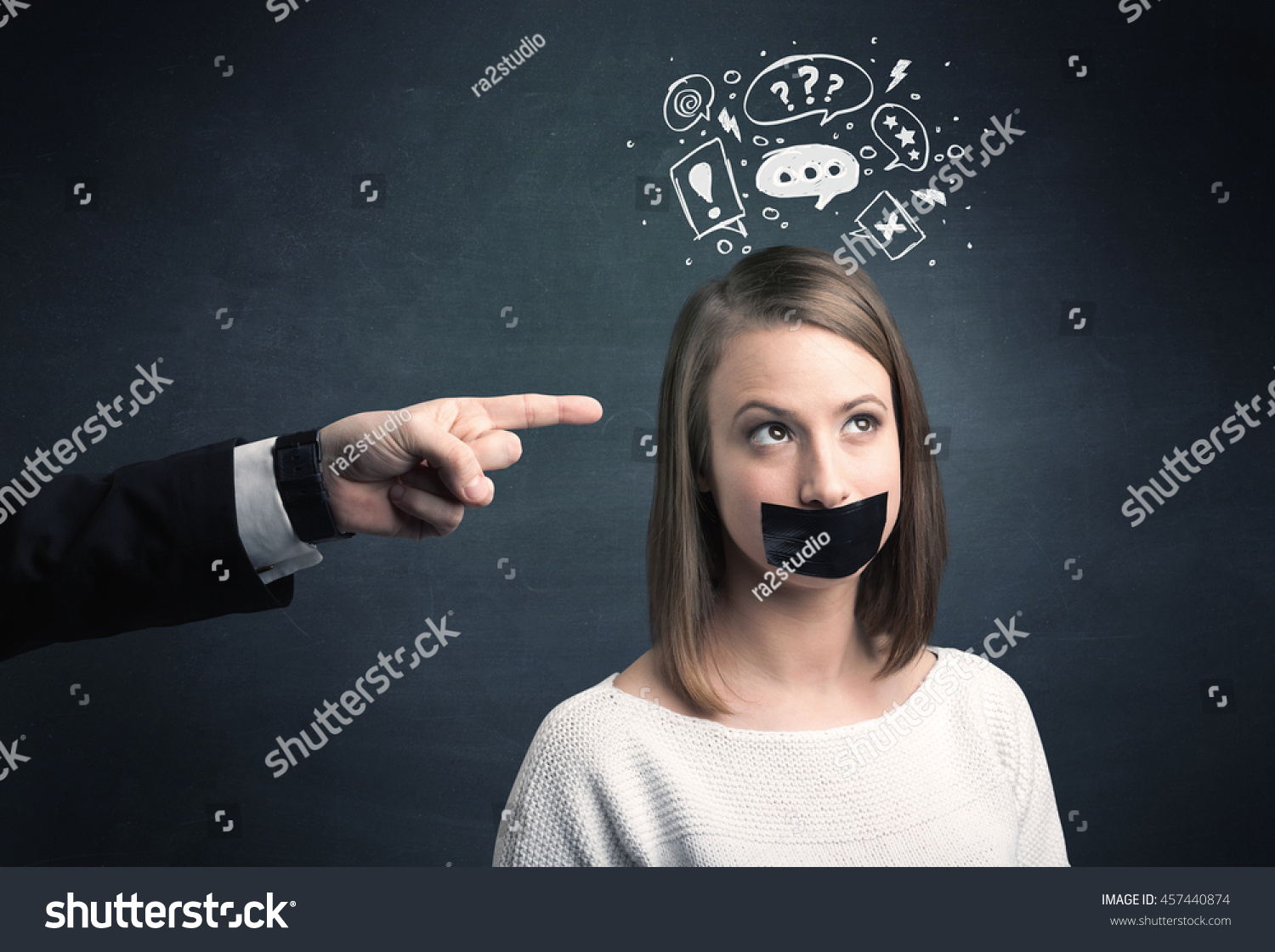  Tawny Brown Resting Curve Template Design Featuring Caucasian Business Hand Pointing