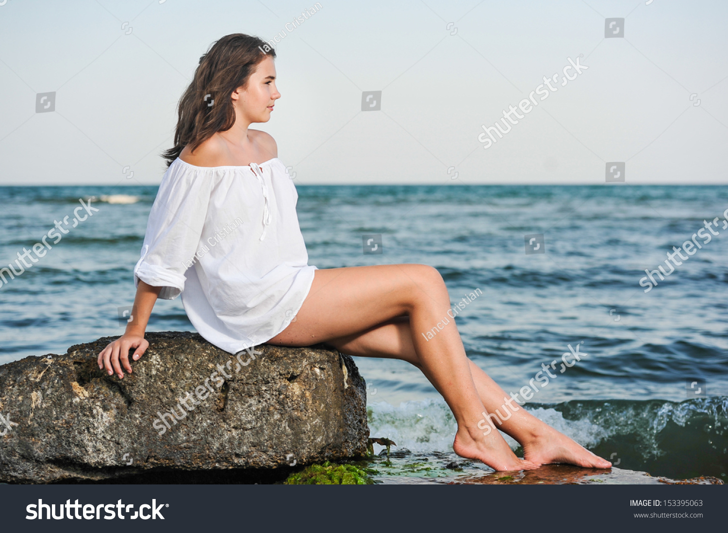 white shirt over bikini