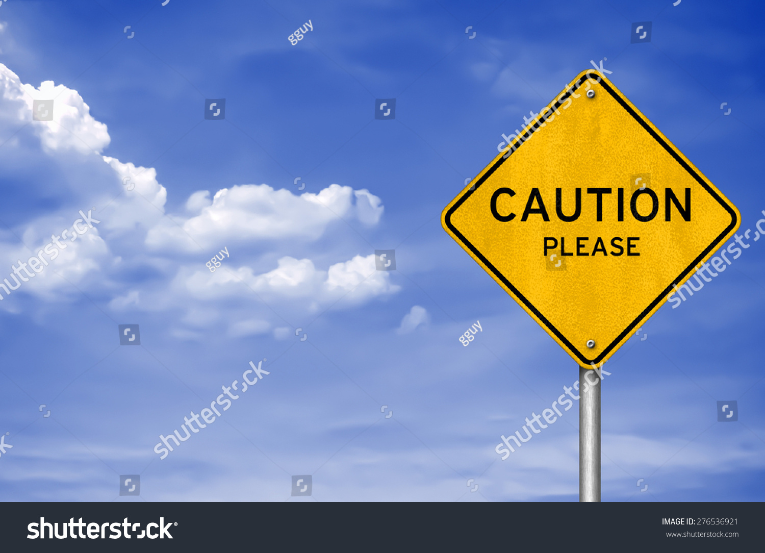 Caution Please Stock Photo 276536921 : Shutterstock