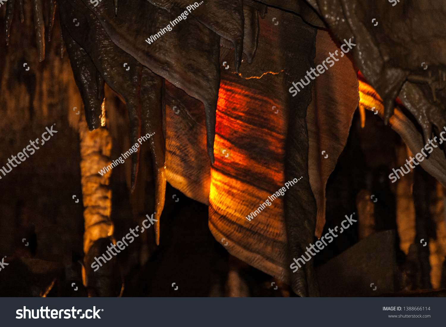 Cave Bacon Colorful Rock Formation Stock Photo Edit Now 1388666114