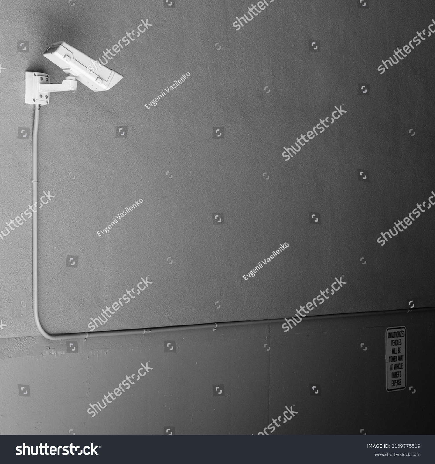 Cctv Camera Pointing On Sign Stock Photo 2169775519 | Shutterstock