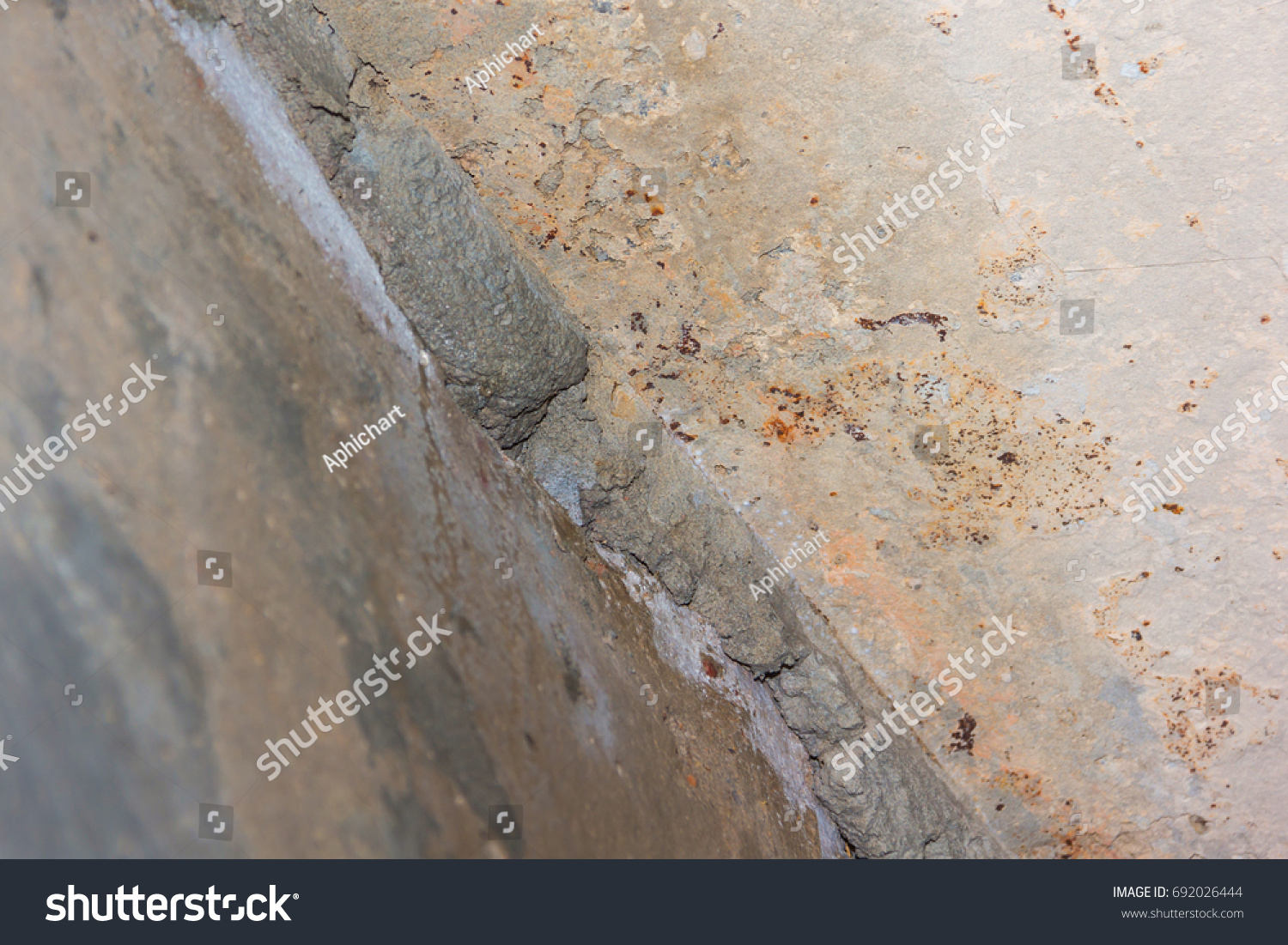 Ceiling Concret Crack Water Leak Under Stock Photo Edit Now