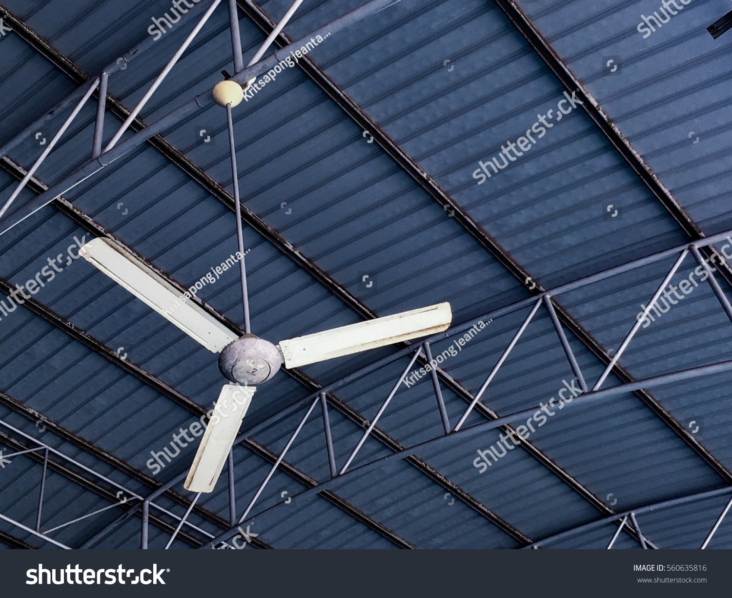 Ceiling Fan On Steel Sheet Rooftop Stock Photo Edit Now