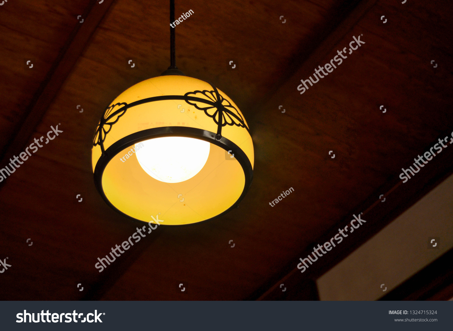 Ceiling Light Japanese House Stock Photo Edit Now 1324715324   Stock Photo Ceiling Light Of Japanese House 1324715324 