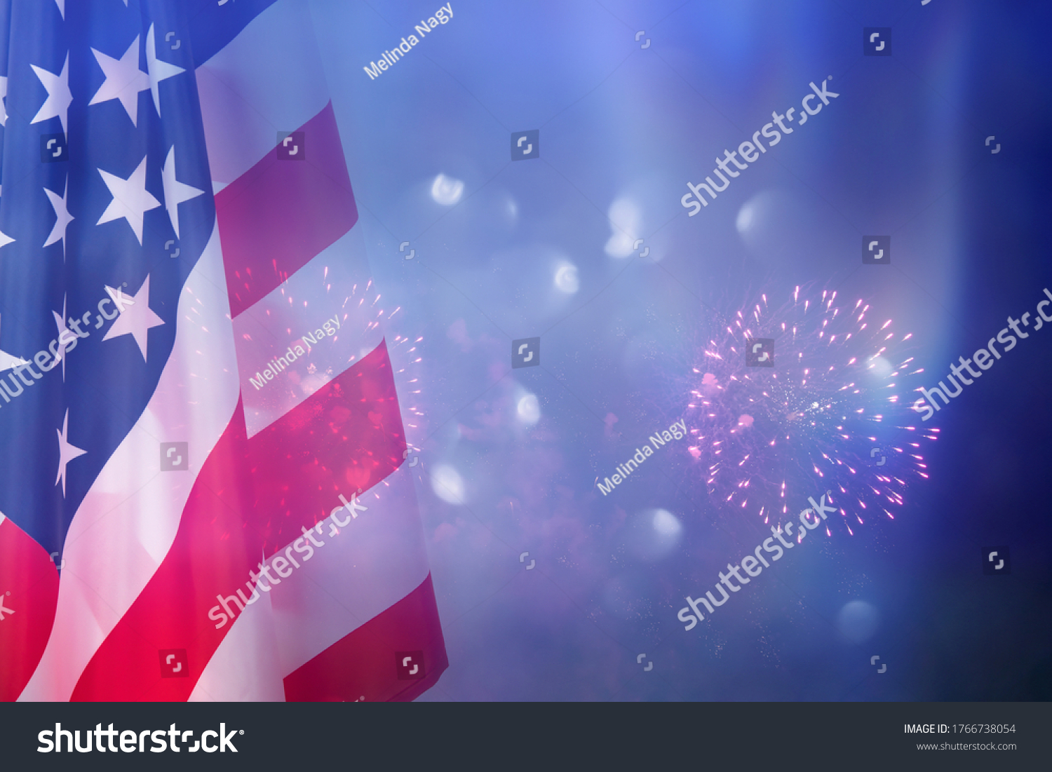 Celebrating Independence Day United States America Stock Photo