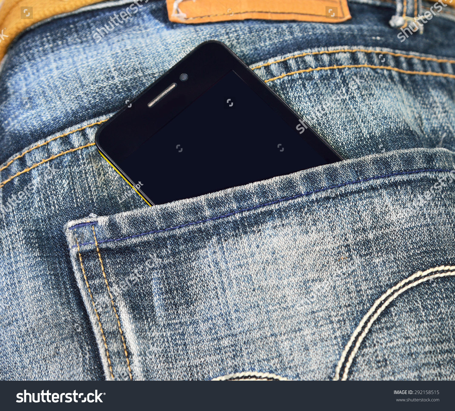 Cell Phone Back Pocket Risk Stock Photo (Edit Now) 292158515
