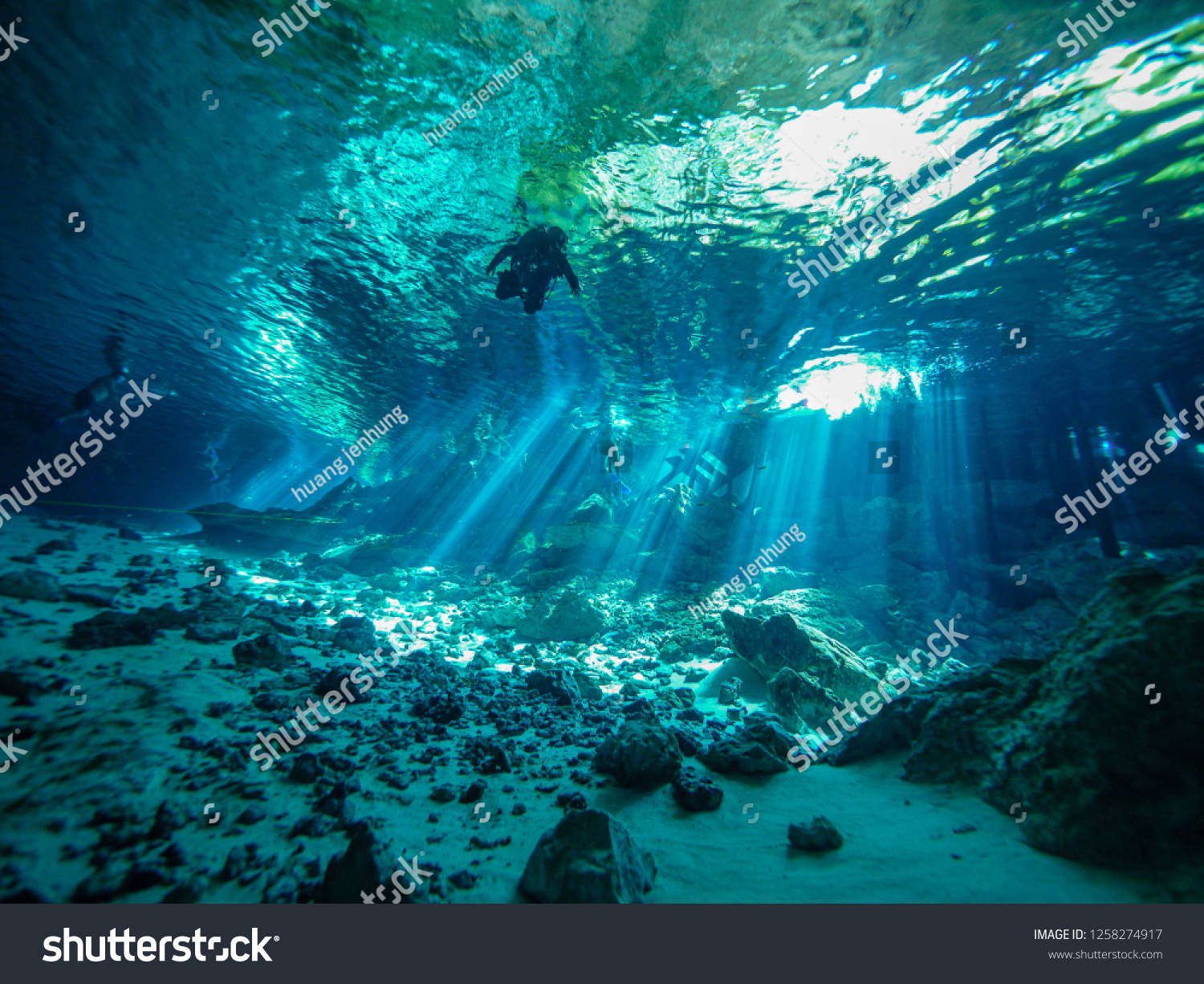 Cenote Diving Cancun Mexico Stock Photo Edit Now 1258274917