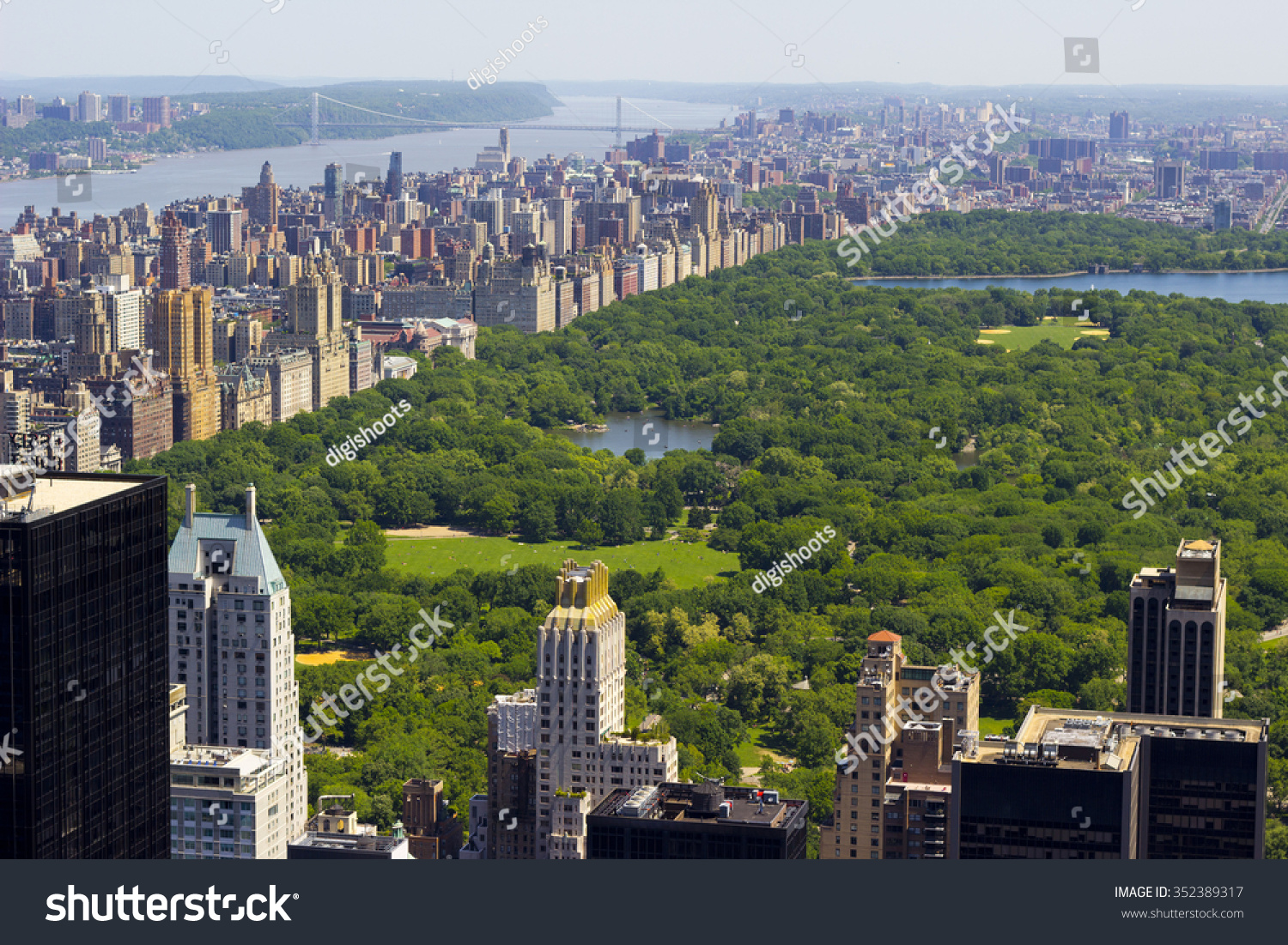 Central Park Birds Eye View Stock Photo Edit Now