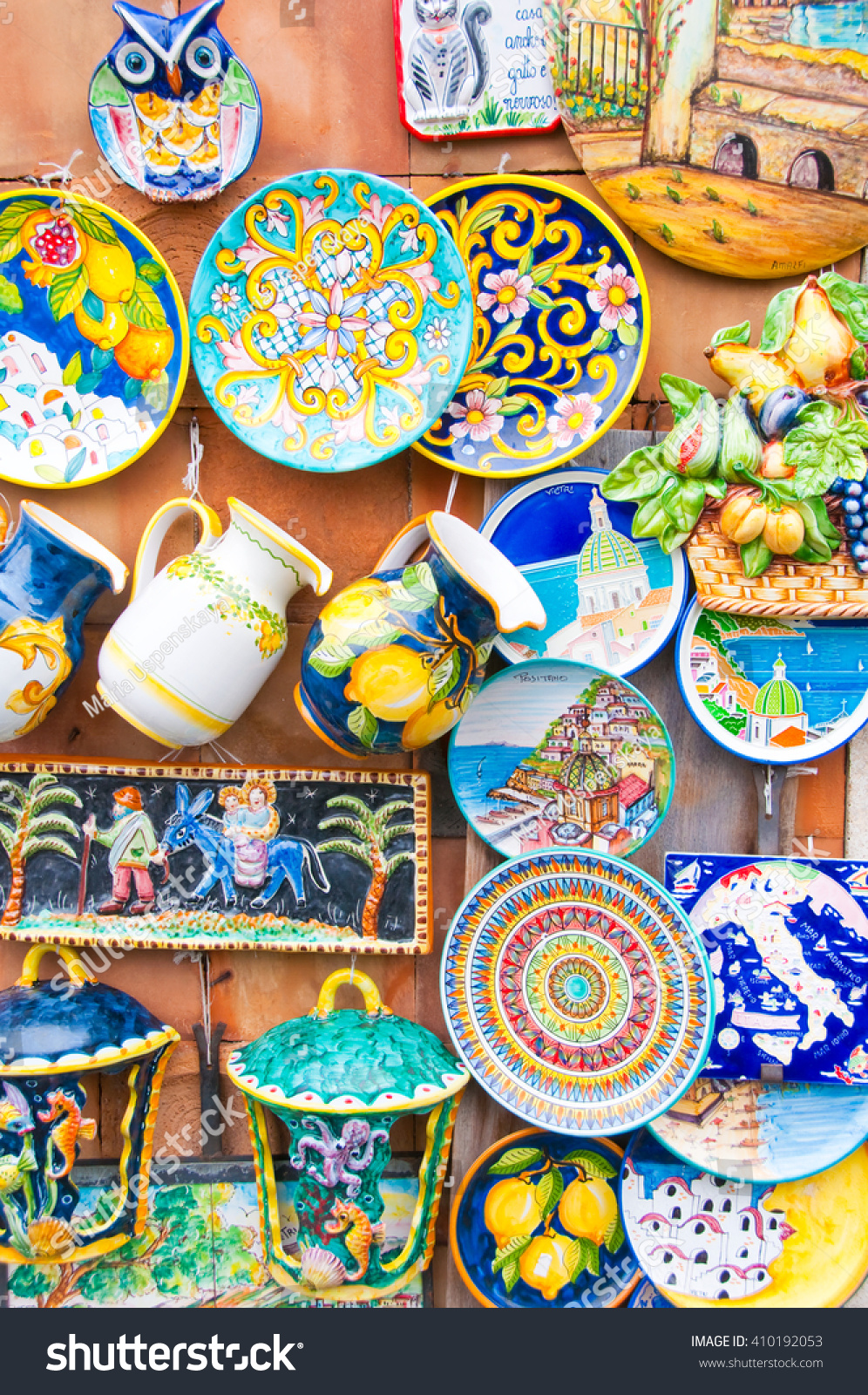 Ceramic Shop In Vietri Sul Mare On Amalfi Coast, Italy, 27.03.16 Stock ...