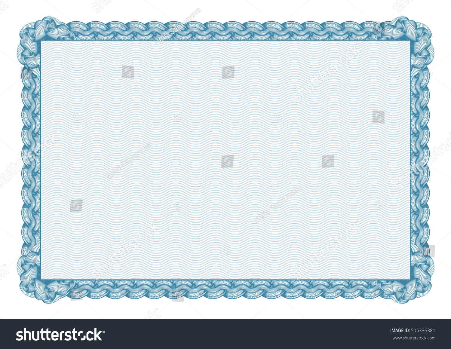 Certificate Template Diplomas Currency Stock Illustration 505336381 ...