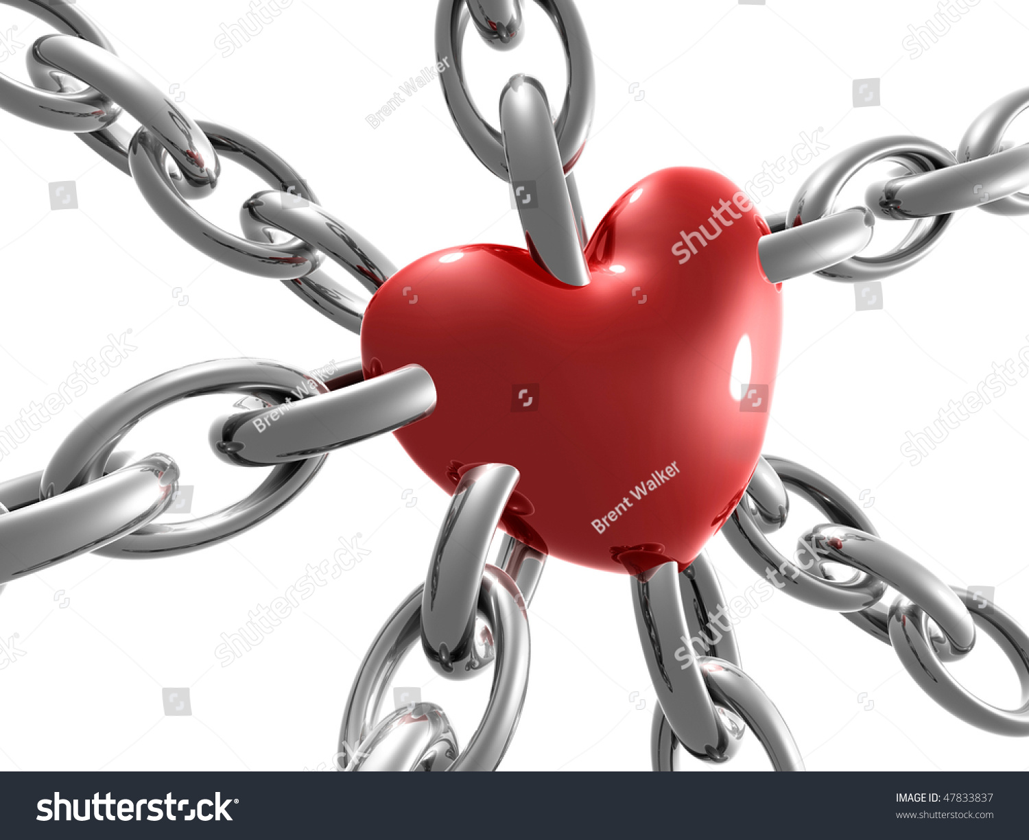 Chained Heart Illustration - 47833837 : Shutterstock