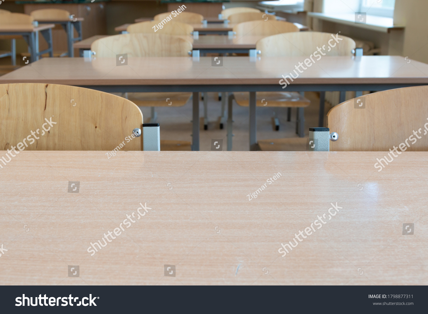 Chair Classroom School Desk Emty School Stock Photo 1798877311 ...