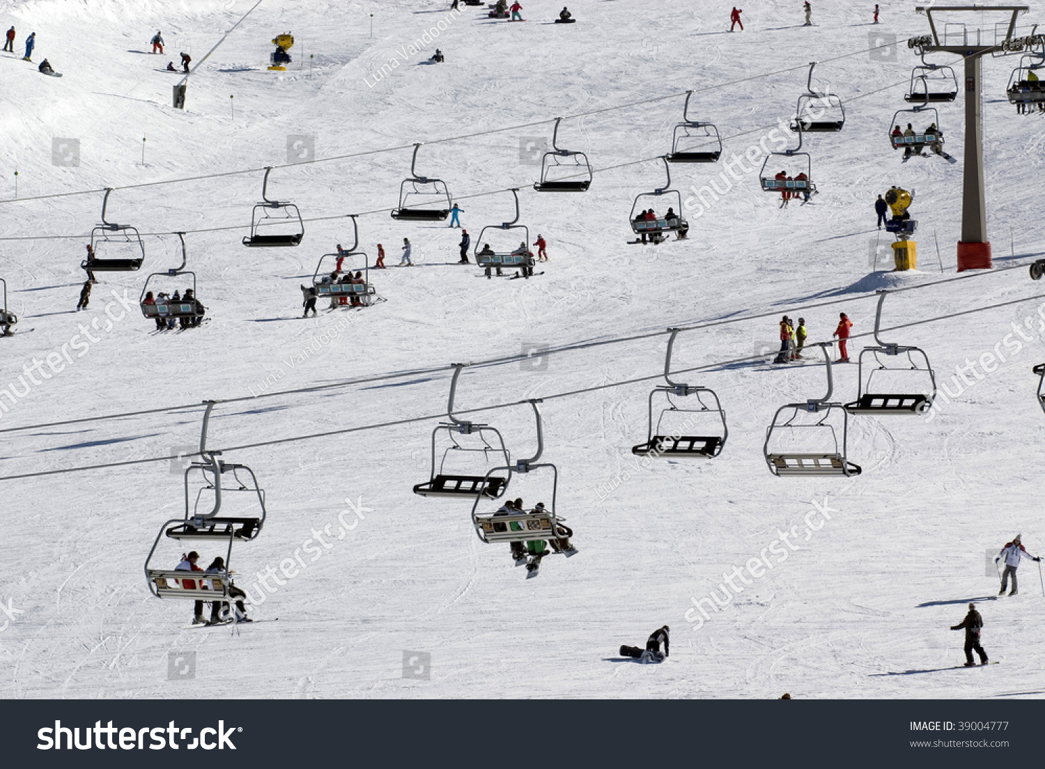 Chairlift Crowded Spanish Ski Resort Stock Photo (Edit Now) 39004777 