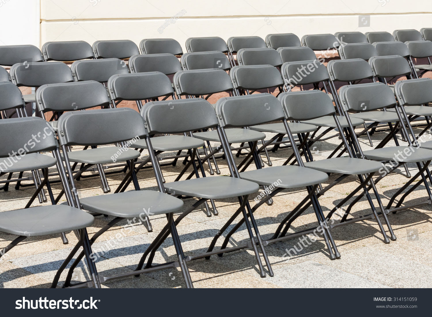 Chairs Prepare For The Concert. Stock Photo 314151059 : Shutterstock