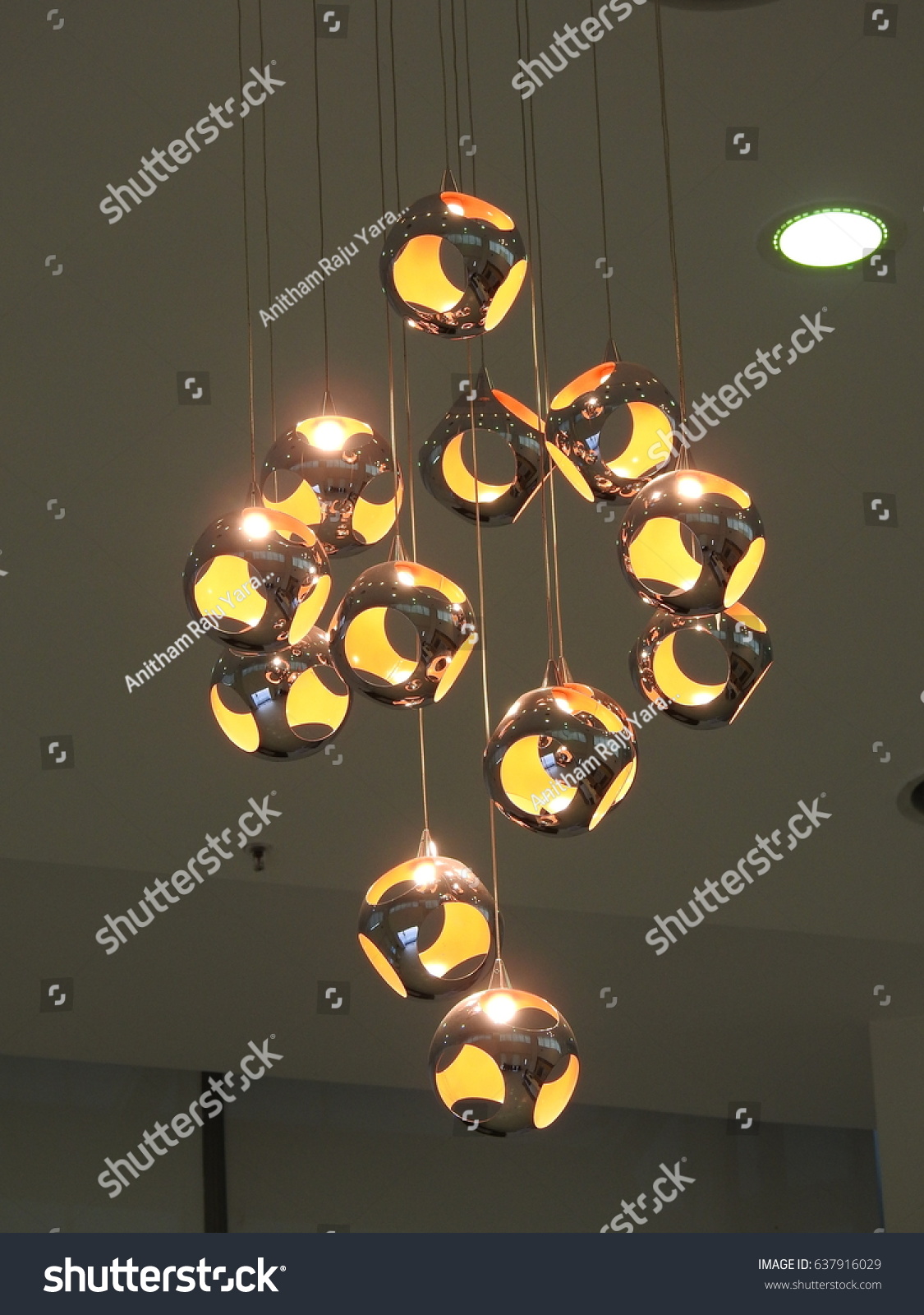 Chandelier Light Fixture Beautiful Ceiling Lamps Stock Photo Edit