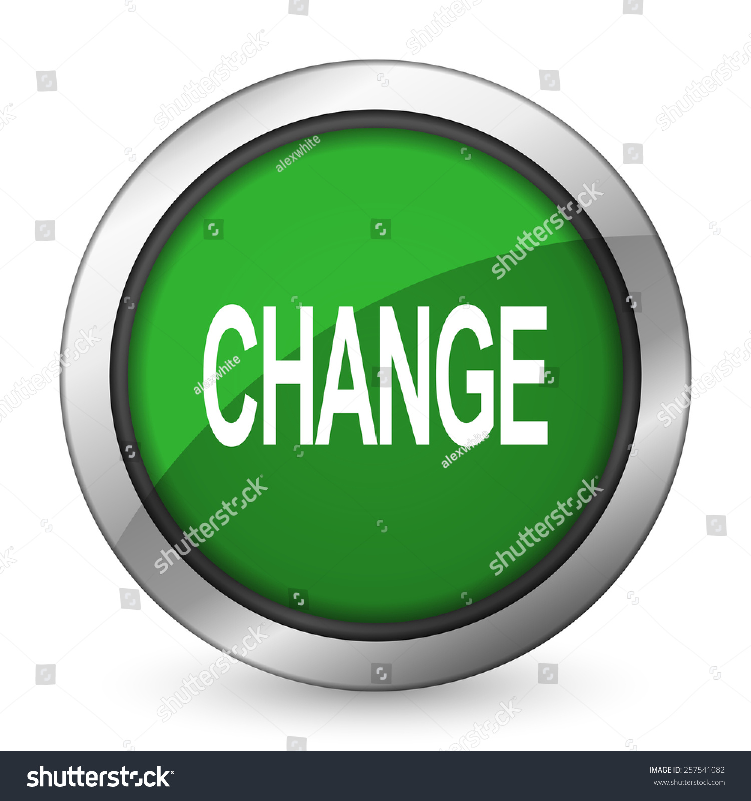 Change Green Icon Stock Photo 257541082 : Shutterstock