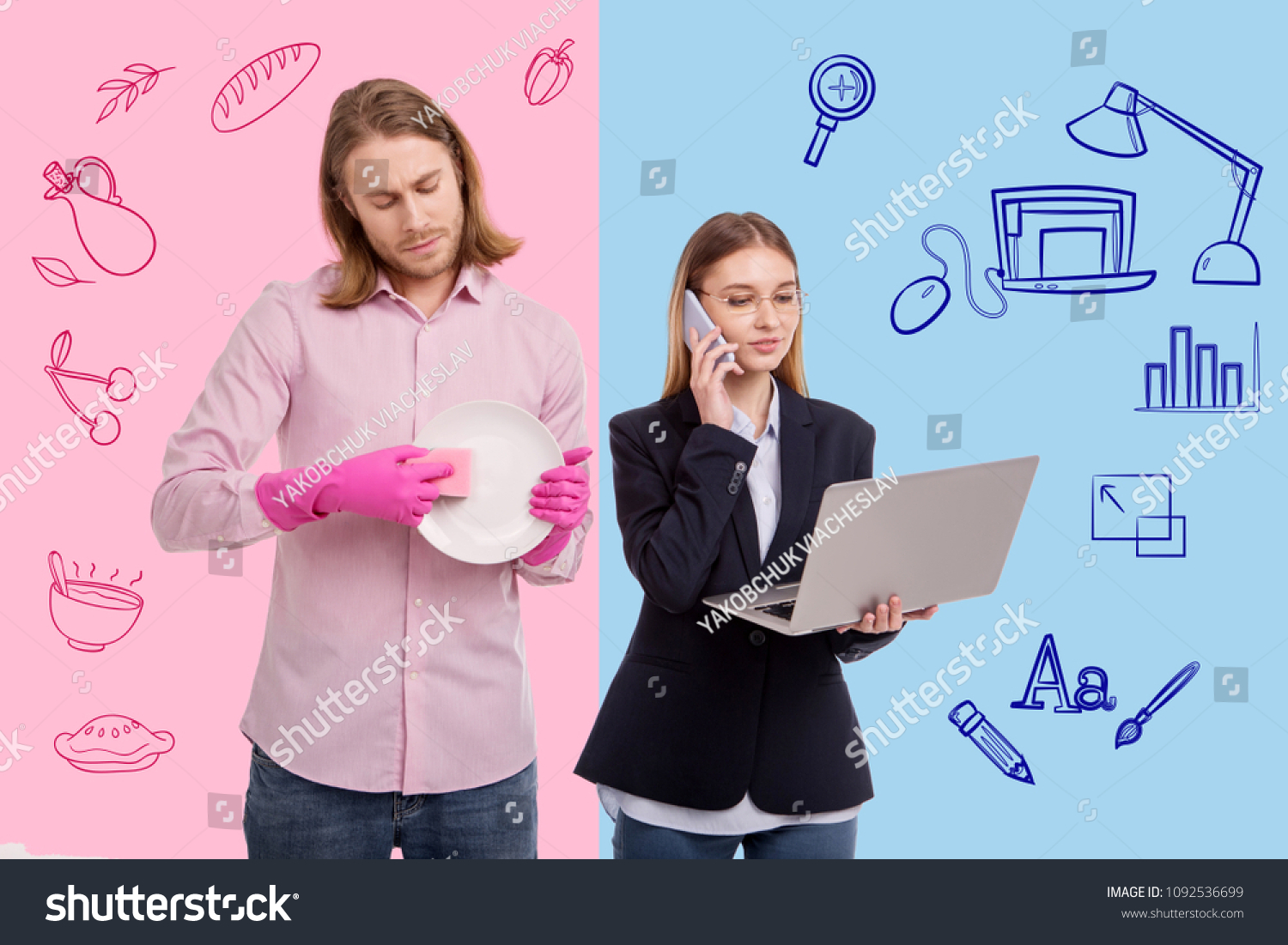 Changing Gender Roles Smiling Businesswoman Talking Stock Photo 1092536699  | Shutterstock