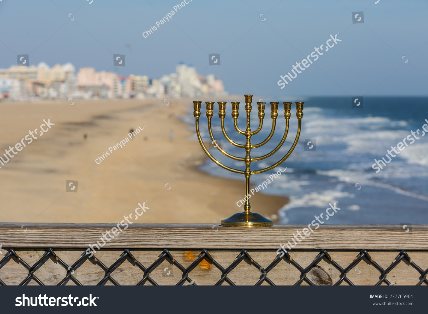 Chanukah Menorah Beach Stock Photo 237765964 - Shutterstock