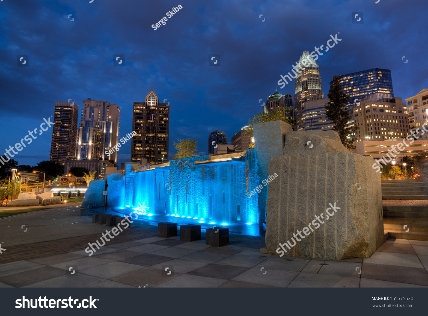 Charlotte City Lights Stock Photo 155575520 : Shutterstock