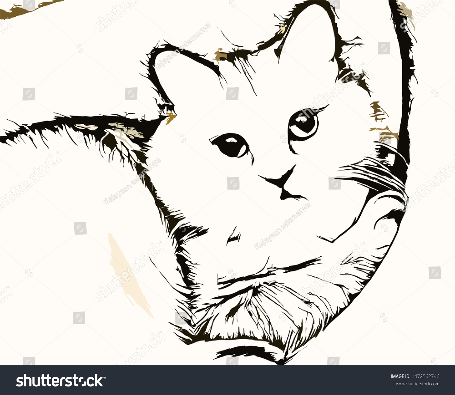 Illustration De Dessin D Esquisse De Chat Illustration De Stock