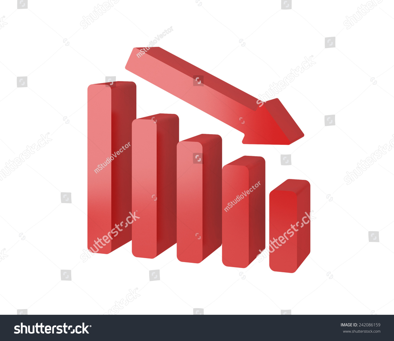 chart-arrow-3d-stock-illustration-242086159