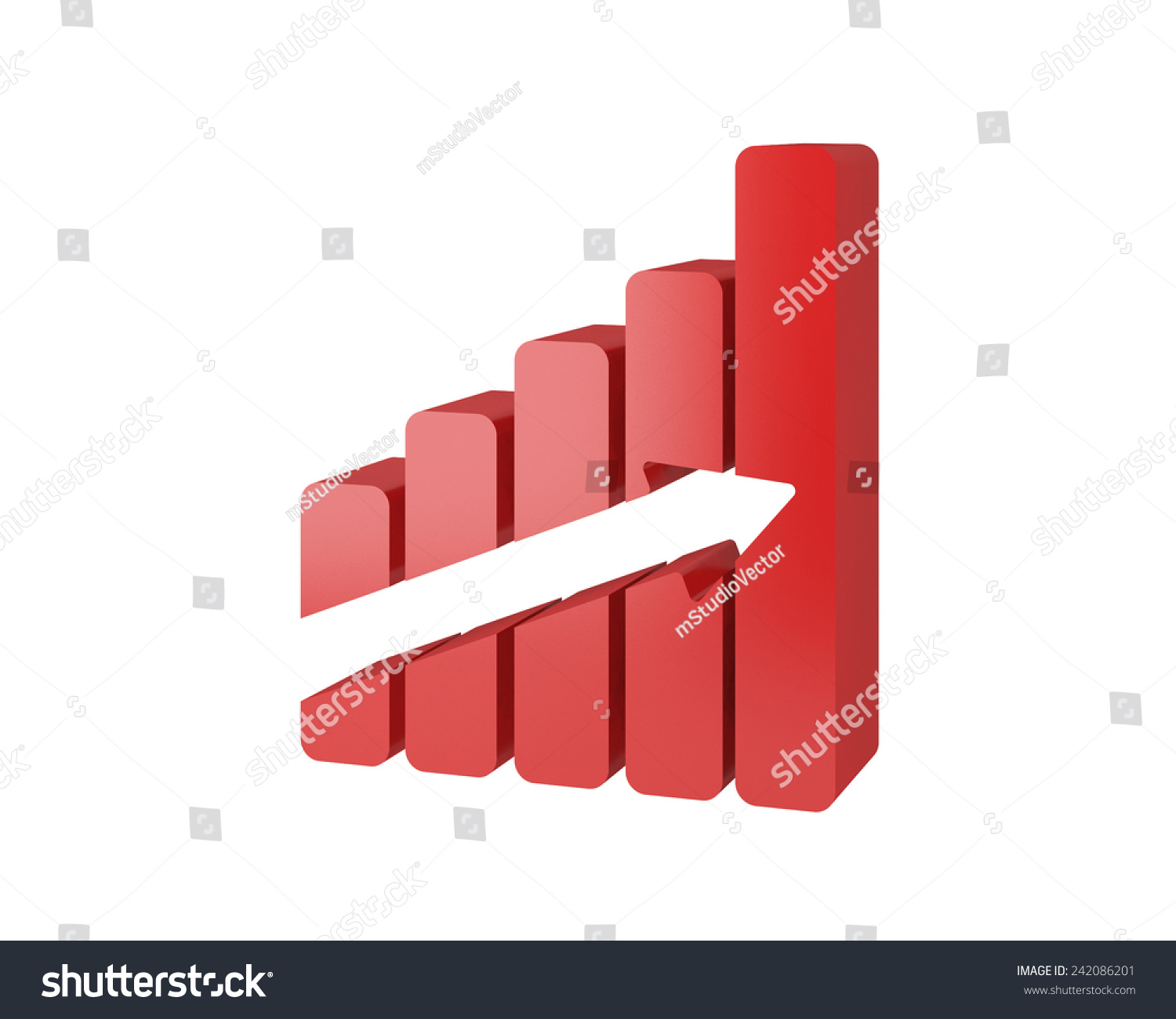 chart-arrow-3d-stock-illustration-242086201