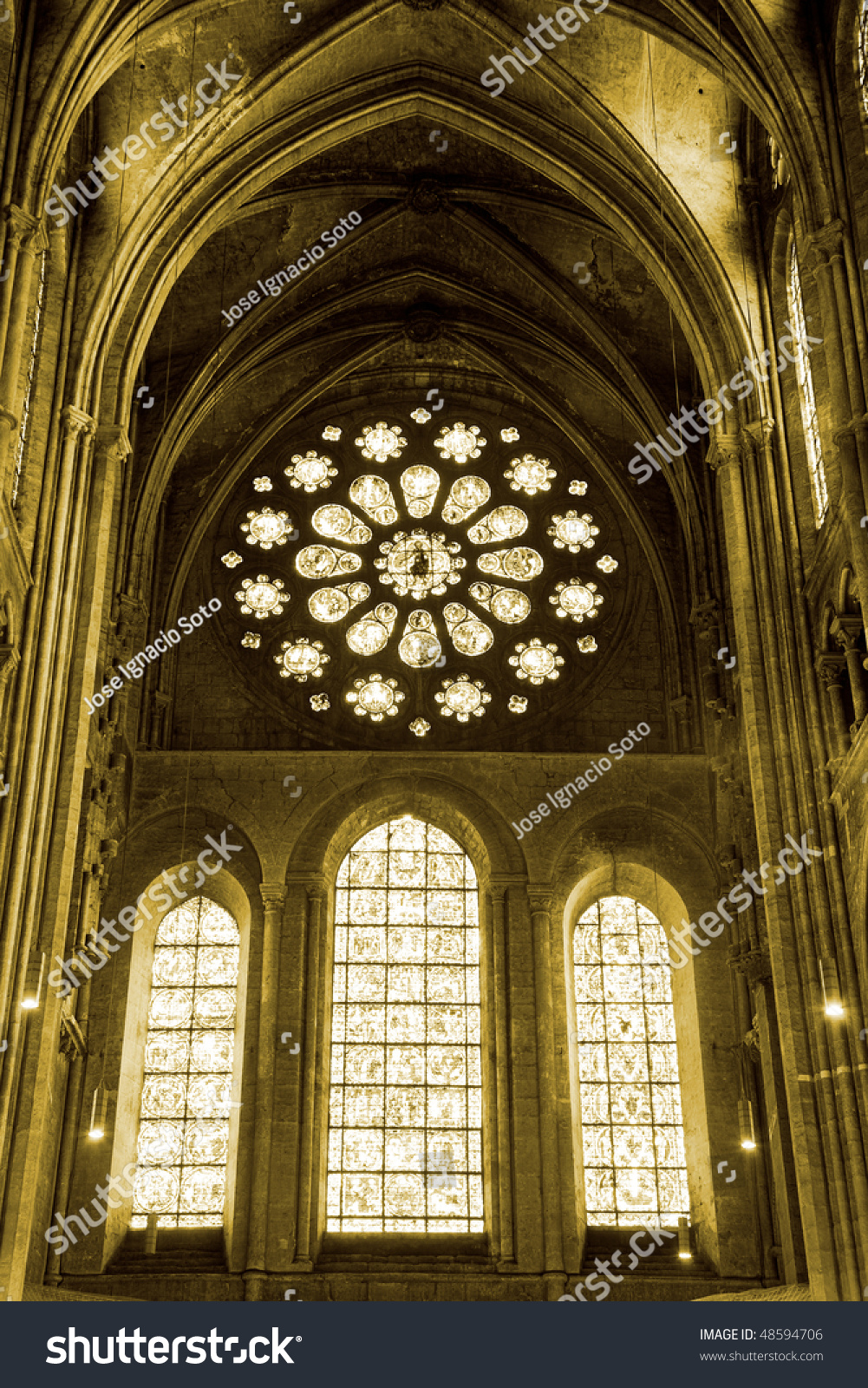 Chartres Cathedral Interior View France Stock Photo Edit