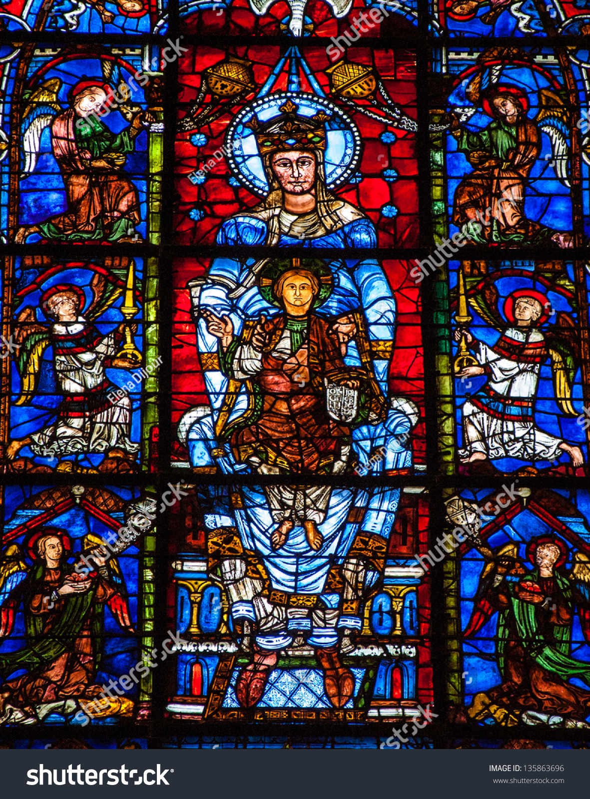 Chartres France April 14 Blue Virgin Stock Photo Edit Now
