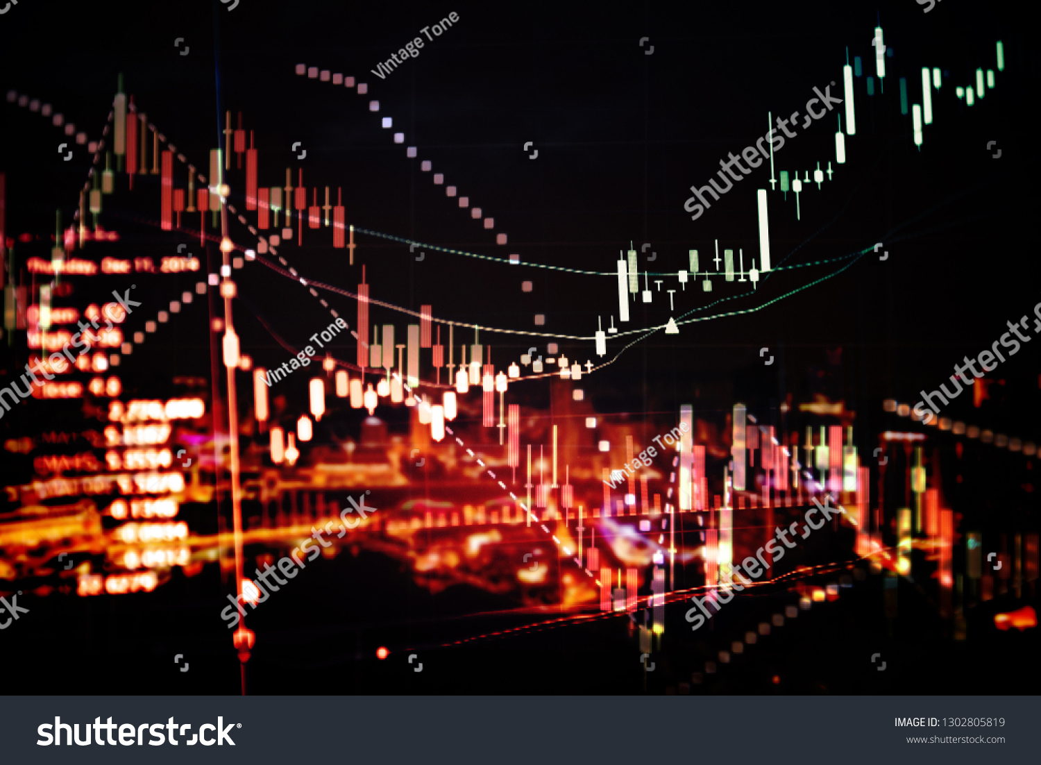 Charts Stock Market Instruments Various Type Stock Photo 1302805819 ...