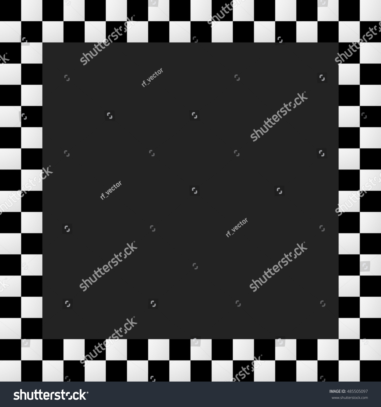 Checkered Frame Border Empty Squarish Picture Stock Illustration ...