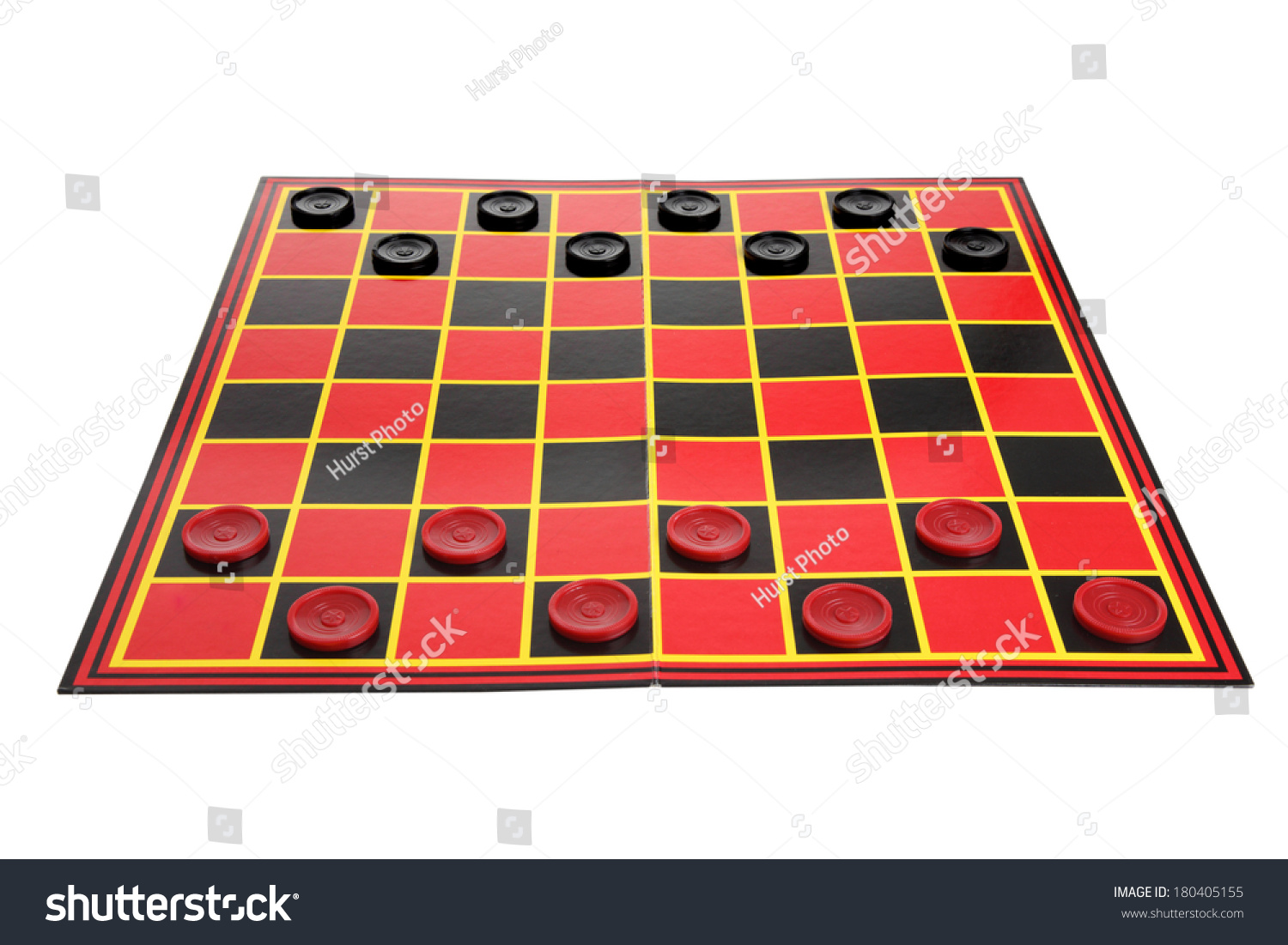 Checkers Game Board Cutout On White Stock Photo 180405155 - Shutterstock