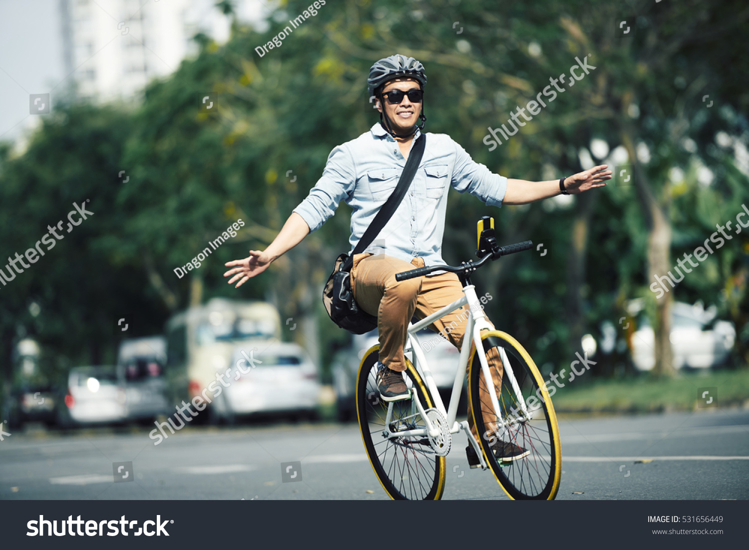 riding a bike with no hands