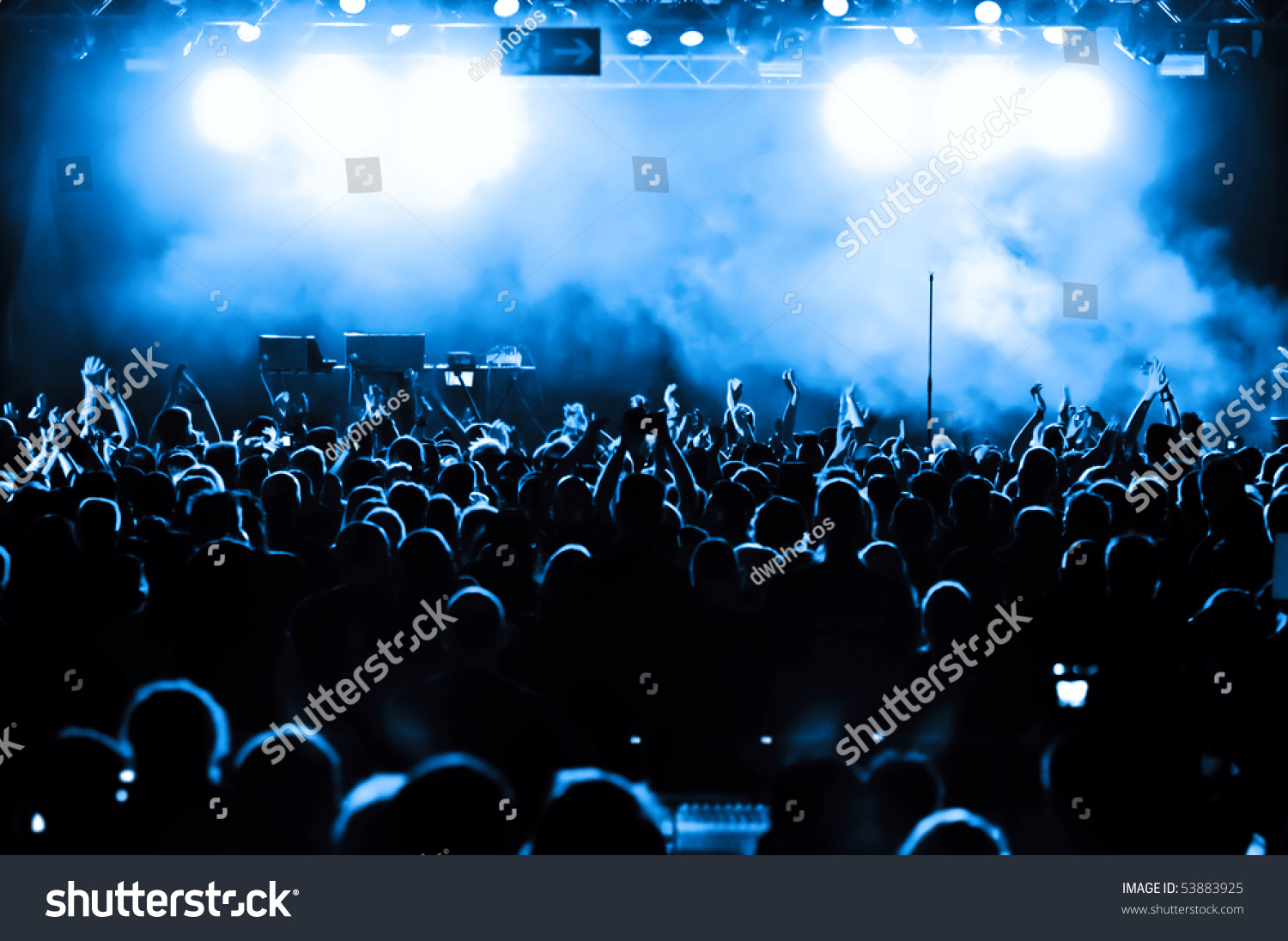 Cheering Crowd Concert Stock Photo 53883925 - Shutterstock