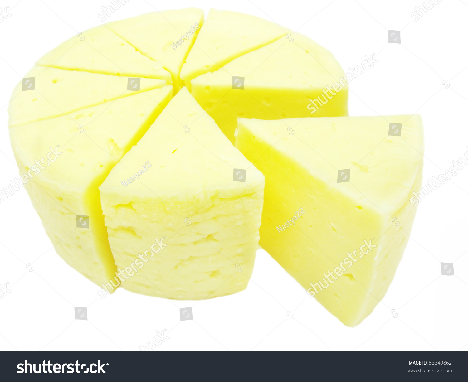 Cheese Circle And Large Pieces Stock Photo 53349862 : Shutterstock