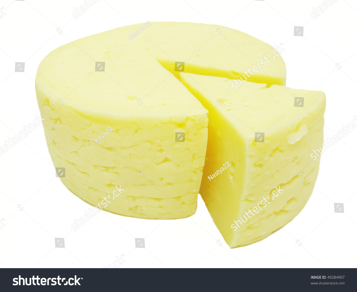 Cheese Circle And One Large Piece Stock Photo 49284907 : Shutterstock