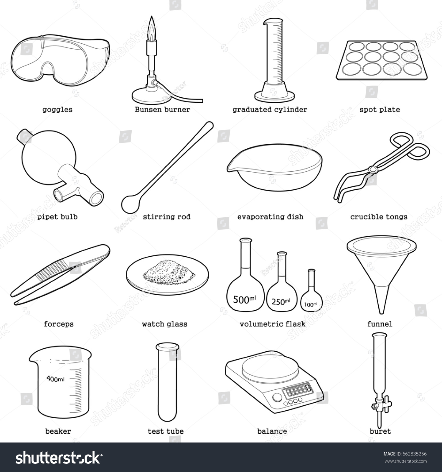 chemical laboratory tools icons