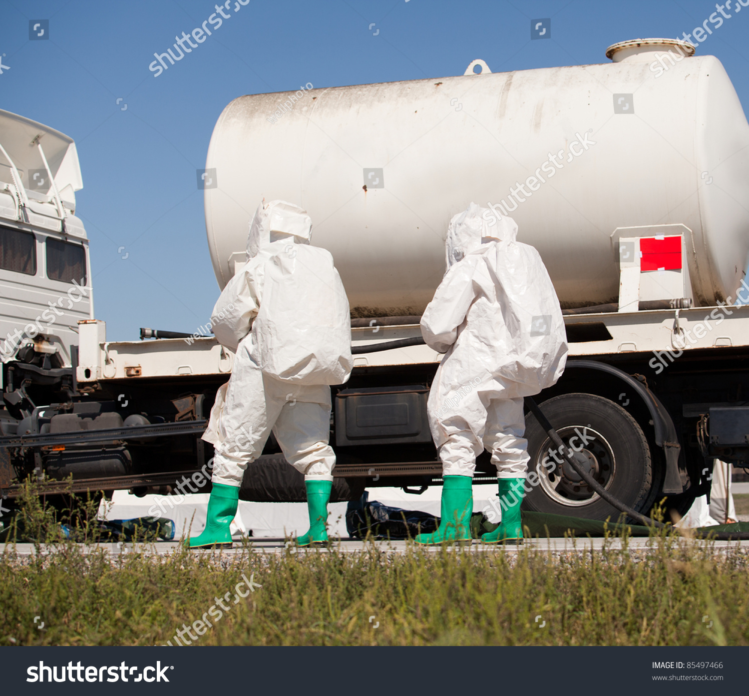 Chemical Spill After Traffic Accident Stock Photo 85497466 : Shutterstock