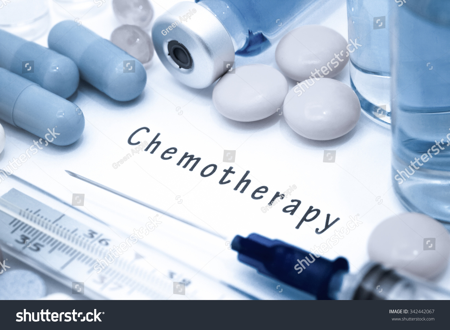 Chemotherapy Diagnosis Written On White Piece Stock Photo 342442067 ...