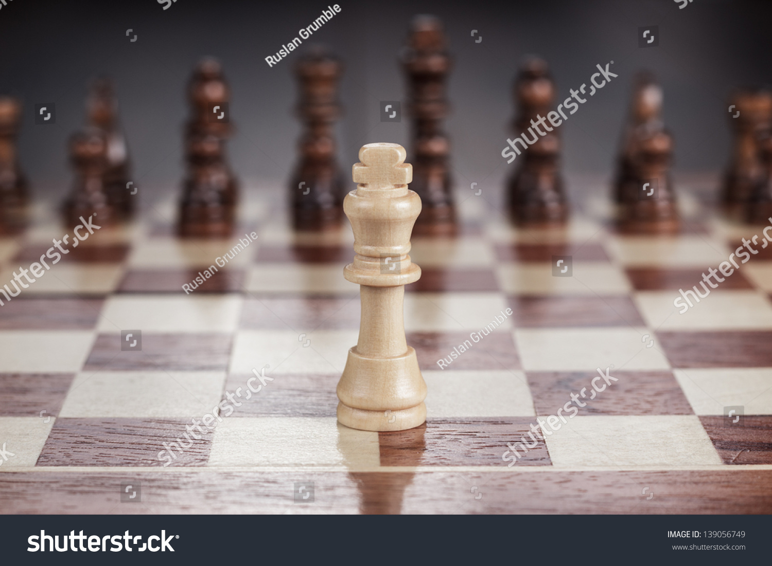 Chess Leadership Conception On The Wooden Chessboard Stock Photo ...